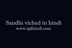 Sandhi viched in hindi